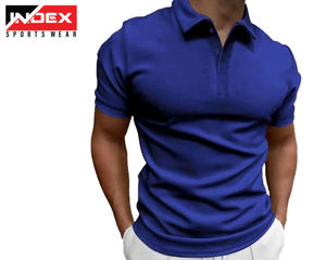 T-shirt polo confortable pour hommes, tenue ajustée de style de rue, couleur personnalisée, 100% coton, nouvelle collection - Product Image 4