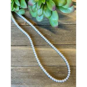 Collier de perles d'eau douce Navajo avec accents en argent sterling, perles rondes blanches de qualité AAA pour femmes, longueur 20 pouces - Product Image 3