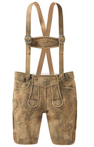 Lederhosen bávaros de Oktoberfest para mujer, de cuero Knurz, ligeros y bordados. - Product Image 2