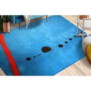 Alfombra Azul Abstracta, Tapete Moderno Minimalista, Alfombra Impresa, Alfombra Suave No Tejida - Product Image 4