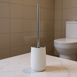 Porte-brosse WC autoportant Gedy (10x45,7cm) Gemini Blanc Chrome GM33 02 10x45,7cm Porte-brosse WC autoportant - Product Image 3