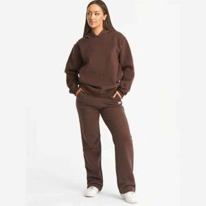 OEM personalizado otoño ropa de mujer grueso 2 piezas conjunto chándal Jogger conjunto 3 piezas trajes sudor pantalón y Sudadera con capucha conjunto - Product Image 1