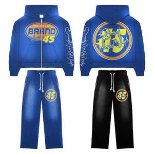 Sudadera con Capucha de Felpa 100% Algodón para Hombre, con Logotipo Personalizado, Transpirable, Resistente al Viento, Ecológica, Lavada con Ácido, para Invierno, Gimnasio, Fitness y Uso Casual - Product Image 3