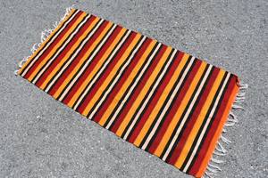 พรมผ้าขนแกะสีสันสดใสทำด้วยมือพรมปูพื้นอินเดียแบบดั้งเดิมพรมทอซักได้ทำจากผ้าฝ้ายเสื่อตกแต่ง - Product Image 6