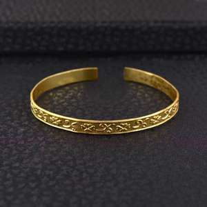 Brazalete metálico tradicional chino, joyería inspirada en la escultura moderna para mujer, estilo étnico nupcial, para ocasiones festivas, exportación a granel, premium. - Product Image 2