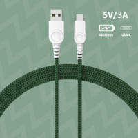 Cable de Datos USB C Trenzado de Nailon Duradero 6F/1.8MT 3A, el Más Vendido, Compatible con Teléfonos Móviles Android e iOS, Banco de Energía para Automóvil, Computadora