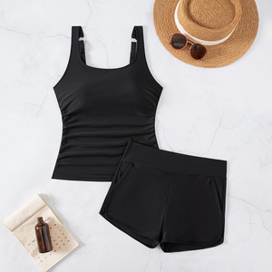 Ensemble <span class=keywords><strong>de</strong></span> <span class=keywords><strong>maillot</strong></span> <span class=keywords><strong>de</strong></span> <span class=keywords><strong>bain</strong></span> Tankini personnalisable pour <span class=keywords><strong>femme</strong></span>-<span class=keywords><strong>Boxer</strong></span> <span class=keywords><strong>taille</strong></span> <span class=keywords><strong>haute</strong></span> Crop Top <span class=keywords><strong>Maillot</strong></span> <span class=keywords><strong>de</strong></span> <span class=keywords><strong>bain</strong></span> deux pièces - Product Image 3
