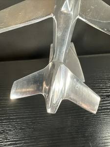 Statue de jet d'avion en aluminium argenté décoratif bureau affichage Jet Sculpture modèle d'avion Figurine en métal à collectionner - Product Image 5