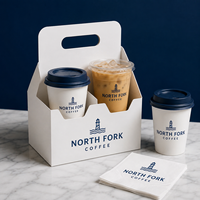 Boîte de transport pour tasses à café personnalisée AT PACK avec poignée pour boissons à emporter et emballage pour les cafés