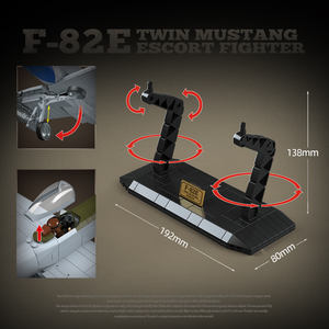 1107 pièces guerre mondiale 2 US Aviation Combat <span class=keywords><strong>armée</strong></span> <span class=keywords><strong>Air</strong></span> Force F-82E double Mustang <span class=keywords><strong>avion</strong></span> <span class=keywords><strong>avion</strong></span> combattant Construction blocs <span class=keywords><strong>de</strong></span> construction ensembles - Product Image 5