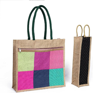 Logo personnalisé de haute qualité sac à lunch en jute sac en toile de coton article personnalisé Style motif lettre Promotion UK - Product Image 4