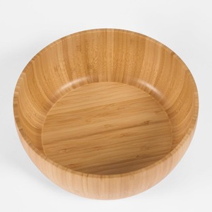 Saladier en bois de bambou de grande taille bols en bois écologiques pour enfants et adultes service alimentaire - Product Image 2