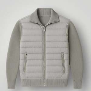 Chaqueta Acolchada Suave al Tacto, Tejido Cálido Aislante, Ajuste Cómodo para Hombre, Ropa de Exterior, Estilo Casual de Viaje y Uso Diario - Product Image 1