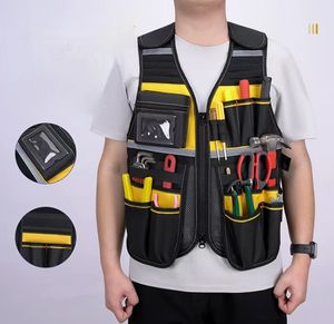 Mochila Multifuncional para Herramientas <span class=keywords><strong>de</strong></span> <span class=keywords><strong>Electricista</strong></span>, Resistente, con Múltiples Bolsillos Reflectantes, Cierre Impermeable, OEM, ODM, Venta al Por Mayor - Product Image 3