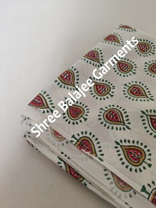 100% tela de algodón puro verde claro hermoso estampado Floral indio bloque de mano ropa de mujer para niños cubierta de niñas cortinas camisas - Product Image 5