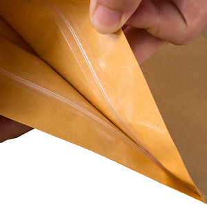 Branded Stand Zip Lock Bags A6 Size Food Grade Baby Food Pet Food Full Color Foil Pouch Kraft Paper Window <b>Silver</b> Aluminum Foil - Product Image 6