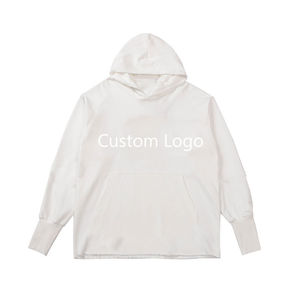 เสื้อกีฬาสวมหัวผ้าฝ้าย100% ของผู้ชายเสื้อสเวตเตอร์สวมหัวปรับแต่งโลโก้ได้สีพื้นปักลาย3D ฤดูหนาวขนาดใหญ่ปักลายเรียบ - Product Image 3