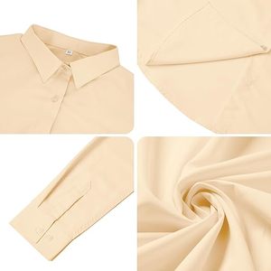 Blusa de Moda Vintage para Mujer, con Bordado a Cuadros, Brillante, Informal, de Manga Larga, Camisa de Oficina, con Estampado, Botones, Ecológica - Product Image 4