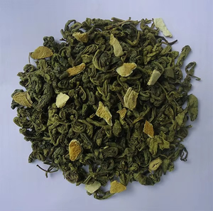 Lemon Natural Flavored Green <b>Tea</b> Naturally <b>Infused</b> Best Quality Green <b>Tea</b> Gourmet <b>Loose</b> Leaf Green <b>Tea</b> with Refreshing Citrus - Product Image 2