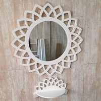 Nouveau Miroir Mural d'Entrée Moderne de Luxe en MDF Innovant - Couleur/Forme/Taille Personnalisables, Écologique, Fait Main, Cadeau d'Anniversaire