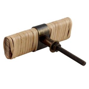 Boutons de tiroir décoratifs en rotin naturel, vente en gros, meubles, commode, armoire, cuisine, poignées de porte, 7.62 cm - Product Image 4