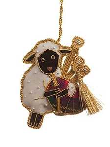 Adornos navideños hechos a mano Golden Gleam con bordado Zari de lujo Decoraciones navideñas de alta calidad - Product Image 4