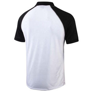 Polo brodé personnalisé en coton tricoté 100 % avec revers et manches raglan, style sport décontracté, vente en gros - Product Image 3