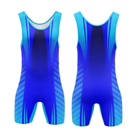 Tenue de lutte pour hommes, design sublimé personnalisé, extensible, légère, respirante, séchage rapide, ensemble de lutte durable
