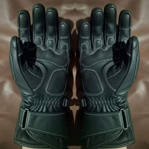Gants de moto d'hiver, écran tactile, imperméables, antidérapants, thermiques, isolés, en cuir, cyclisme, anti-chute, coque rigide - Product Image 2
