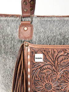 Sac fourre-tout en fourrure de vache véritable cuir élégant nouveau sac à main de créateur cheveux sur cacher sacs de sculpture usinés à la main pour les femmes multi-usage - Product Image 6