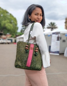 Ana Crochet <b>Raffia</b> Women's Shoulder Bag Green for Stripe Beaded Bohemian Style Casual Daily Use Polyester Lining Summer - Product Image 3