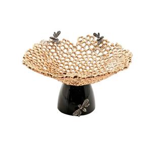 ชามผลไม้ทำจากอลูมิเนียมหล่อเคลือบทองสำหรับตกแต่งโต๊ะชามผลไม้สไตล์อาหรับหรูหราดีไซน์ทำด้วยมือทำจากโลหะที่นิยมมากที่สุด - Product Image 4