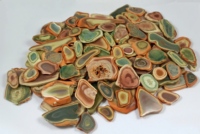 Tranches de Jaspe Impérial Naturel Radha Arts, Cabochons Polis Multicolores en Gros, Dalles de Pierres Précieuses du Rajasthan pour la Fabrication de Bijoux