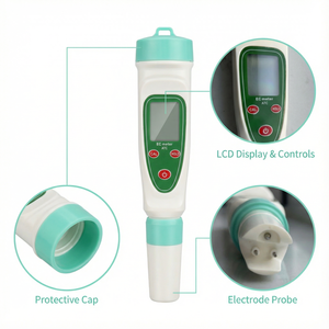 جهاز قياس التوصيل الكهربائي الرقمي المحمول، قلم اختبار EC من 0-2000 ميكروسيمبول/سم للمياه النقية ونظام التناضح العكسي، تحليل جودة المياه OEM/ODM LEC-101 - Product Image 3