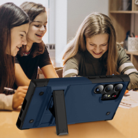 Coque de téléphone robuste et légère avec protection contre les chutes, 2 en 1 TPU+PC, pare-chocs antichoc, support invisible, coque arrière pour S24 Ultra S23 FE