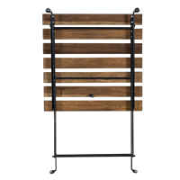 Ensemble bistrot moderne BeNK en bois d'acacia 3 pièces, table basse pliable, chaise, chambre à coucher, cuisine, salon, parc, jardin, utilisation en extérieur