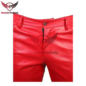 Pantalon en cuir de style décontracté pour hommes de qualité supérieure à chaud dernière mode taille basse haut tissu toile meilleur prix du fabricant - Product Image 6