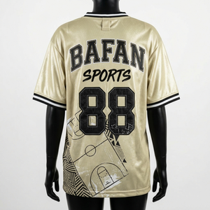 Maillot de basket pour femme, polyester de haute qualité, tissu respirant en mesh, design à panneaux or et noir, logo sublimé, personnalisable, coton. - Product Image 2