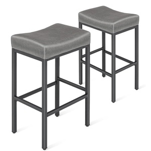 Taburete de ratán tejido rústico con marco de metal negro Boho Farmhouse Accent Seat Taburete de cuerda tejido a mano para sala de estar Dormitorio Cocina - Product Image 2