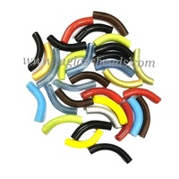 Perles en verre courbées artisanales |   Perles Bugle en verre soufflé de 30 mm, couleurs mélangées, pour la création professionnelle de colliers et de bracelets (personnalisables)