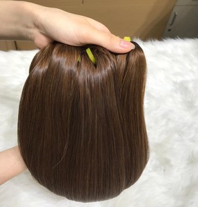 ผมต่อผมมนุษย์แท้แบบสองชั้นพร้อมปลายหนาสีน้ำตาล - Product Image 2