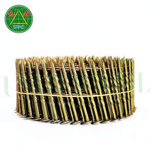 Clavos de bobina de 15 grados 1-3/4 "x 0.086 9000 piezas con vástago de tornillo, revestimiento amarillo para pistola de clavos precio al por mayor de fábrica de Vietnam - Product Image 4