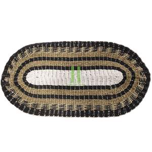 พรมหญ้าทะเลทรงรีงานตามสั่งดีไซน์โบโฮแฮนด์เมดสำหรับตกแต่งห้องนั่งเล่นธรรมชาติ - Product Image 1