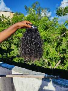 Alta calidad 100% Natural 16 pulgadas extensiones de cabello de templo indio rizado profundo 100% paquetes de Color de cabello Natural - Product Image 2