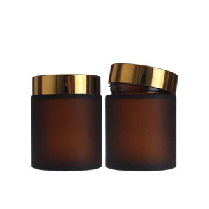 Best-seller Lot de 2 bocaux à bougie brun foncé avec couvercle en métal pour la cire de soja et le stockage de bougies bocal unique bougies parfumées - Product Image 1