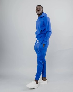 Unisex Custom Stacked Pants <b>Sweatpants</b> Hoodie Set <b>Flared</b> Tracksuit with Windbreaker for Men 100% Cotton Solid Pattern for Winter - Product Image 3