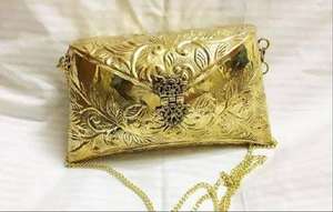 Sac à main en laiton traditionnel, luxueux et artisanal, pour occasions festives, pour les amateurs de mode, mariage, prix de gros. - Product Image 3