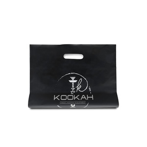 Bolsas de Compras de Plástico Negro MDPE Reforzadas, Troqueladas y Personalizadas al por Mayor para Boutiques Minoristas - Product Image 3