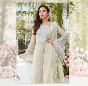 Vestido de césped de estilo paquistaní para mujer, vestido de la colección Eid salwar kameez