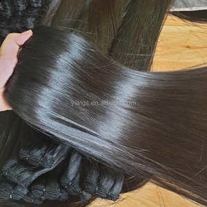 Cheveux humains 100% naturels, couleur naturelle, lisses, 18-22 pouces, fabriqués au Vietnam, meilleure qualité, vente en tête 2023 - Product Image 3